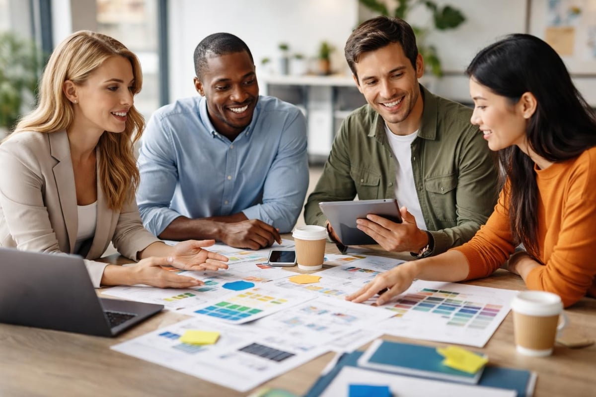 Digital marketing team collaboration