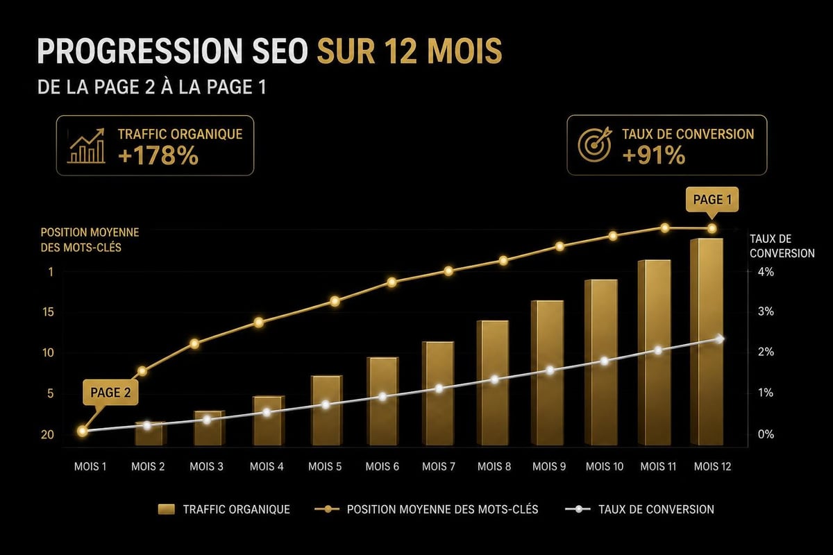 Évolution positionnement SEO