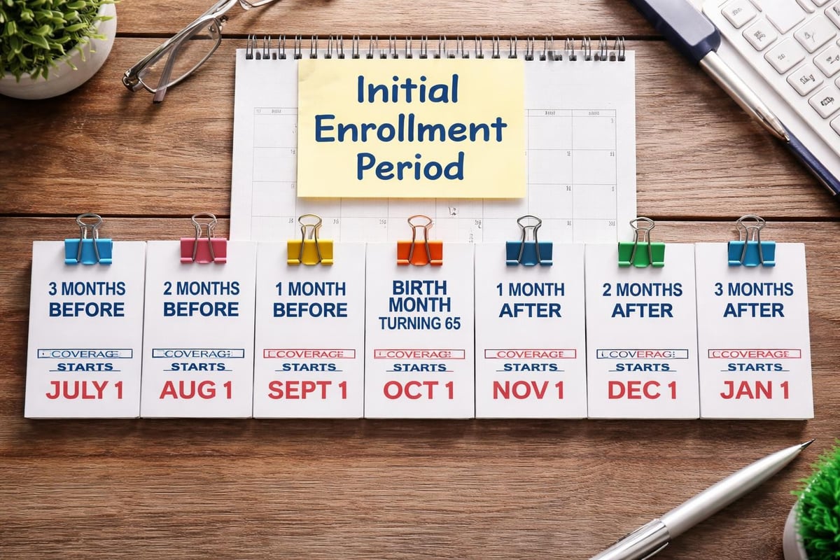 Medicare Enrollment Period: When and How to Sign Up 1 Medicare Initial Enrollment Period timeline