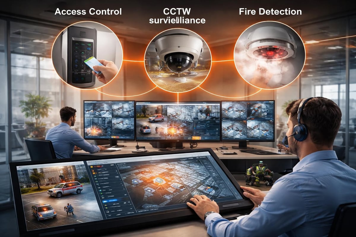 Security and fire system integration
