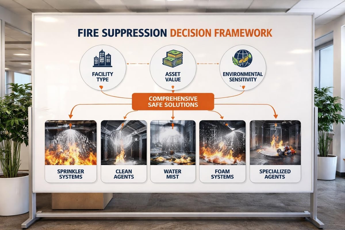 Fire suppression technology selection