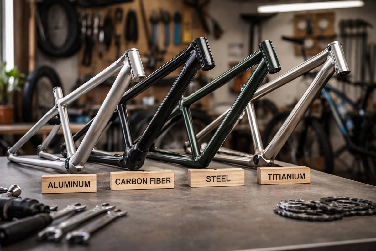 Frame material comparison for mountain bikes