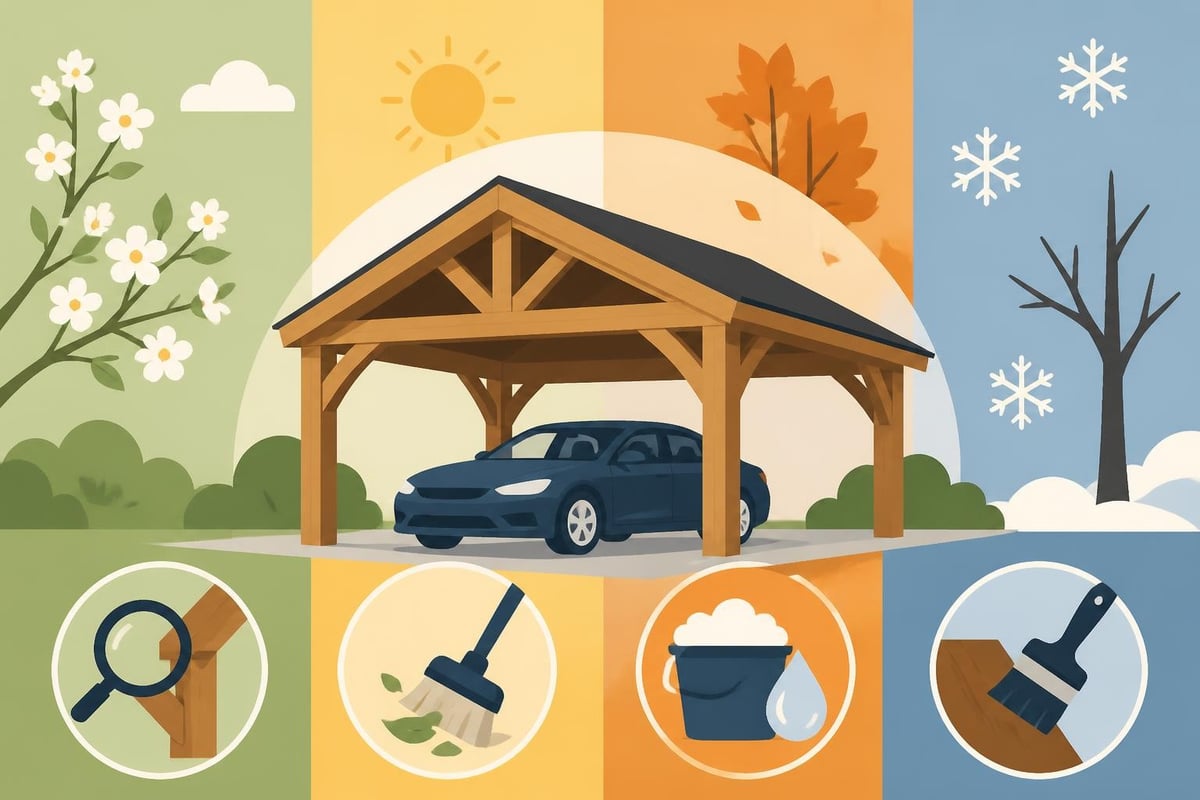 Oak carport maintenance schedule