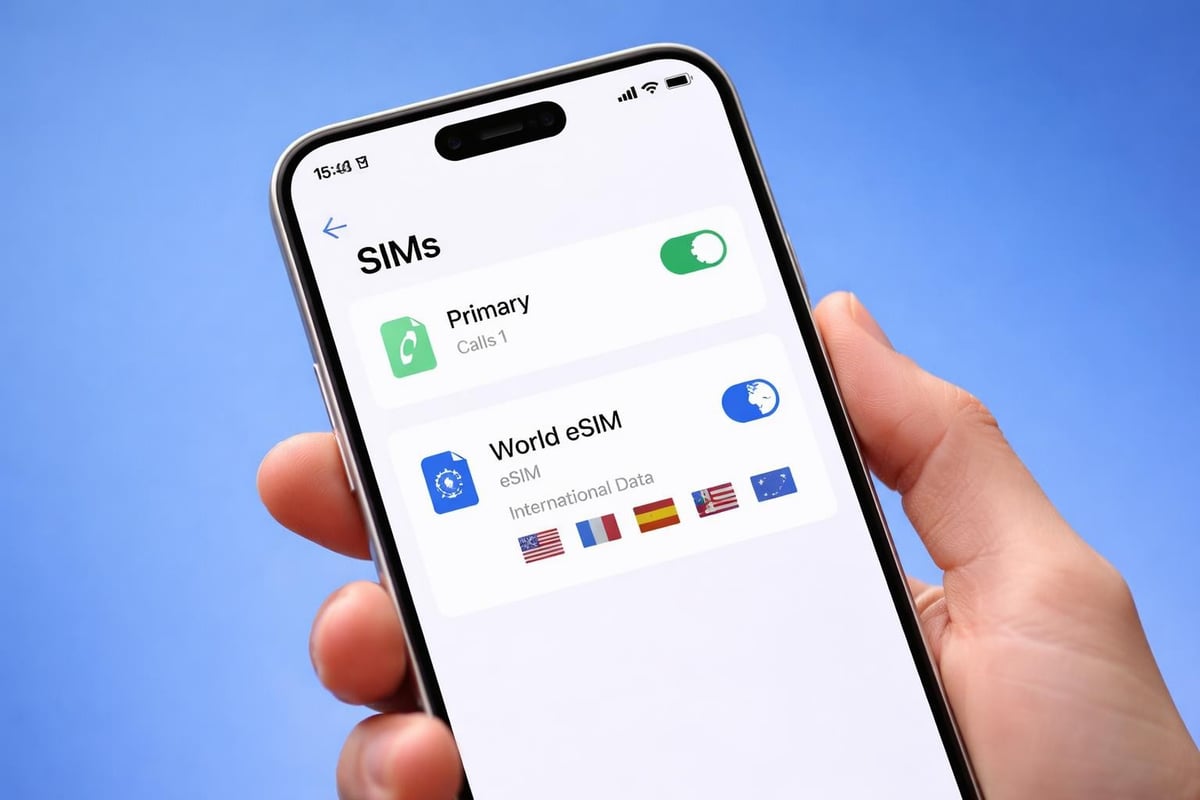 World eSIM device settings