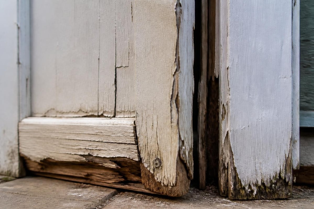 Common panel door damage locations