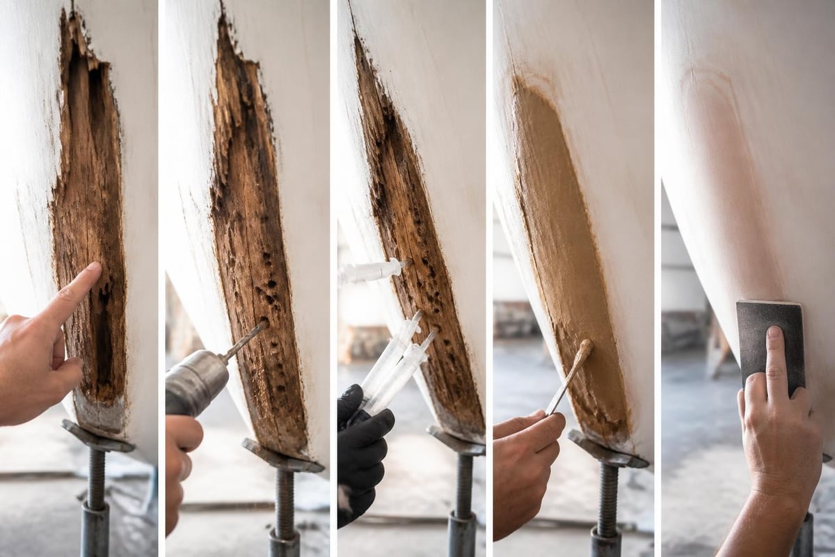 Bottom rail repair process