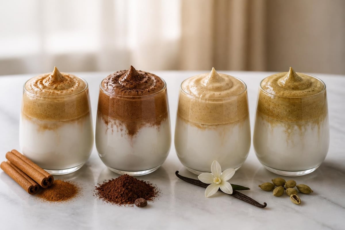 Variations aromatiques du dalgona coffee
