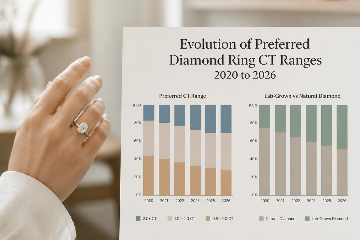 Diamond carat weight trends