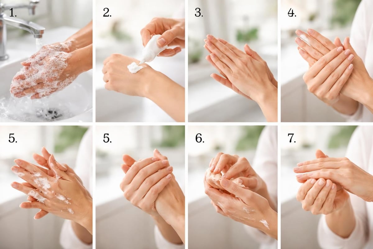 Hand cream application method