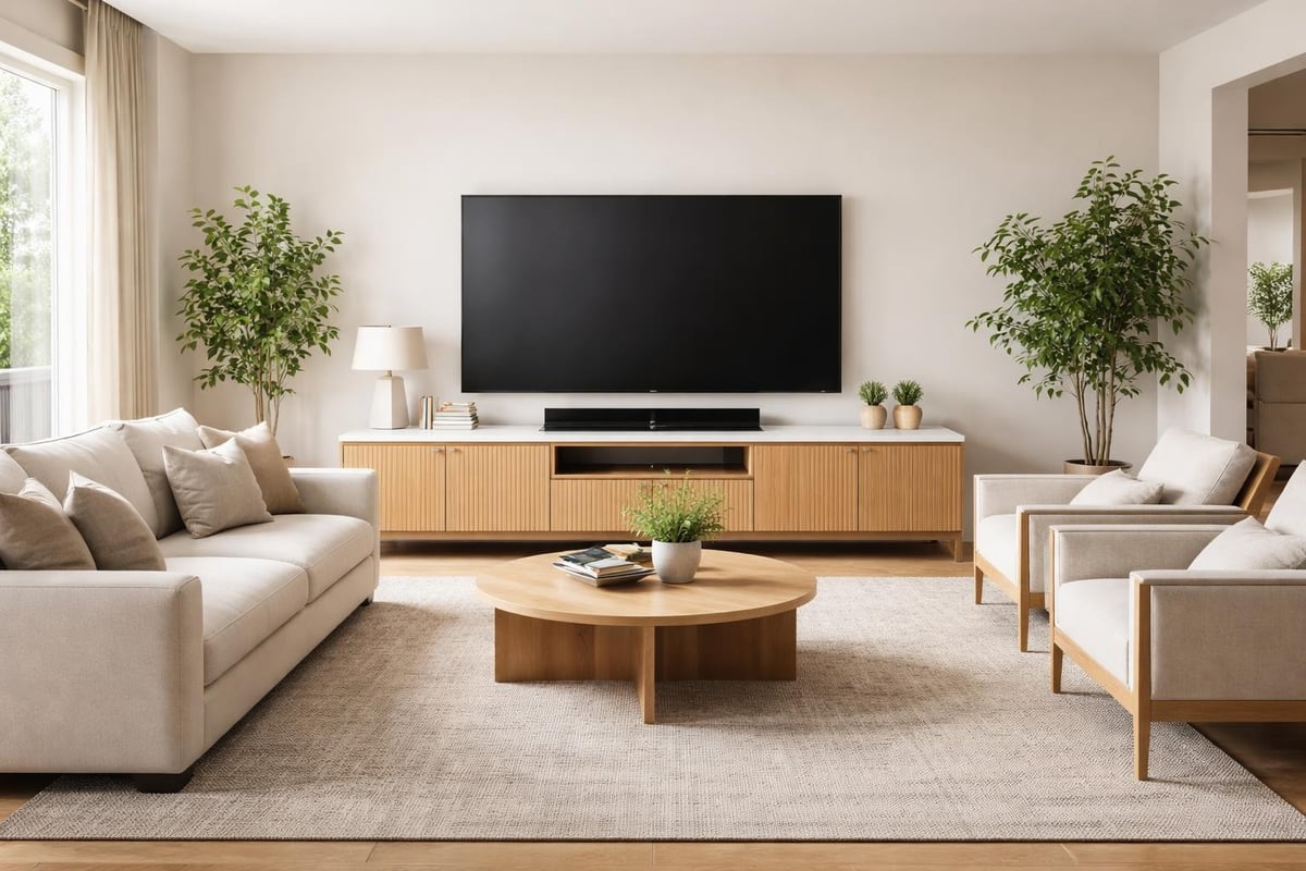 TV console sizing diagram