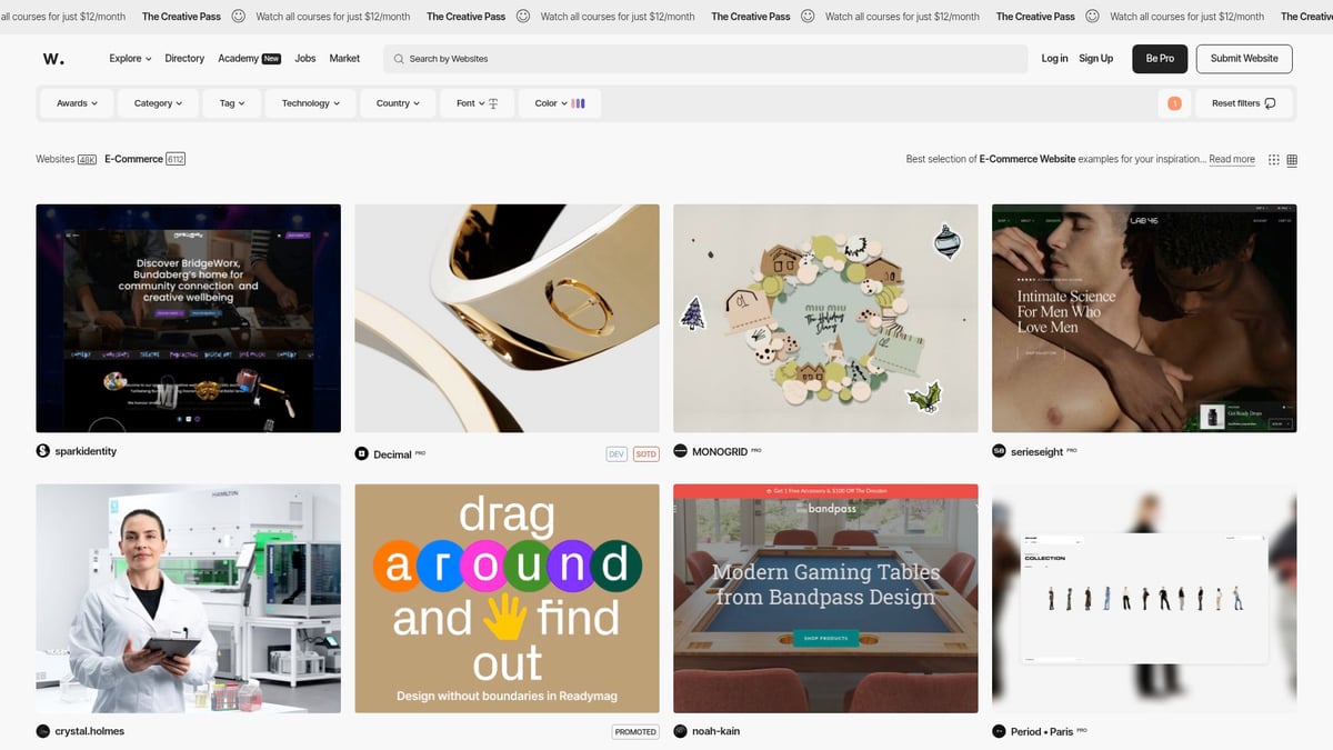 Top 8 E Commerce Websites to Inspire Your Online Store 2026 - Awwwards E-Commerce Winners
