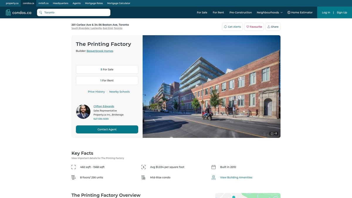 7 Best Leslieville Condos to Explore in 2025 - 5. The Printing Factory Lofts – 201 Carlaw Ave