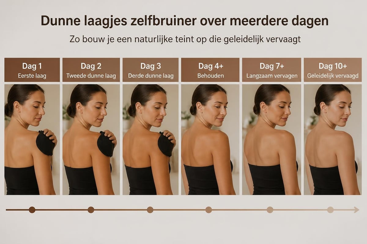 Geleidelijke opbouw van zelfbruiner