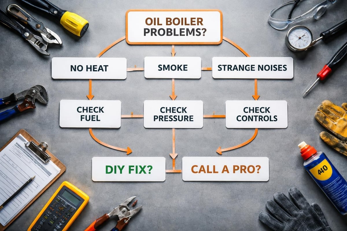 Oil boiler troubleshooting process