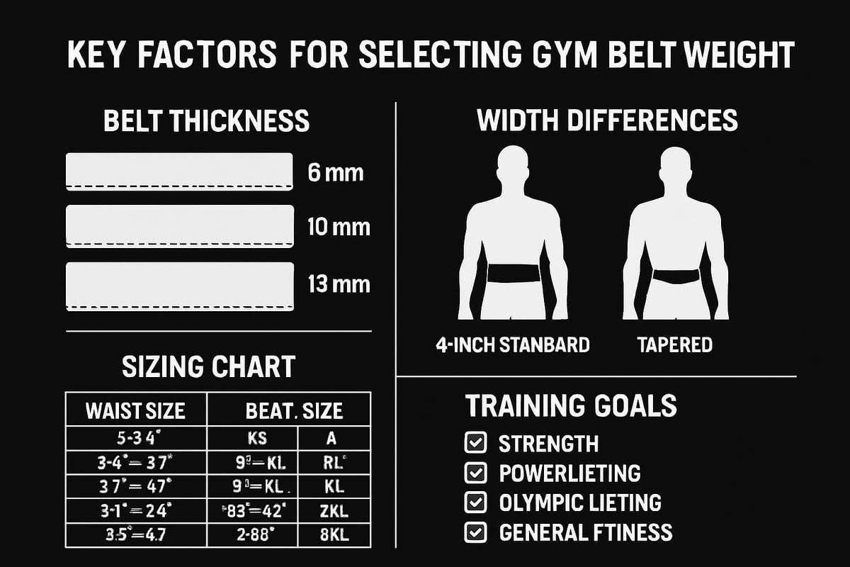 Key Factors to Consider When Choosing Gym Belt Weight