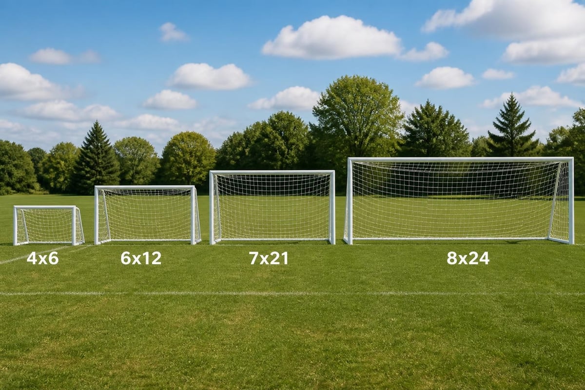 Soccer goal size progression by age group