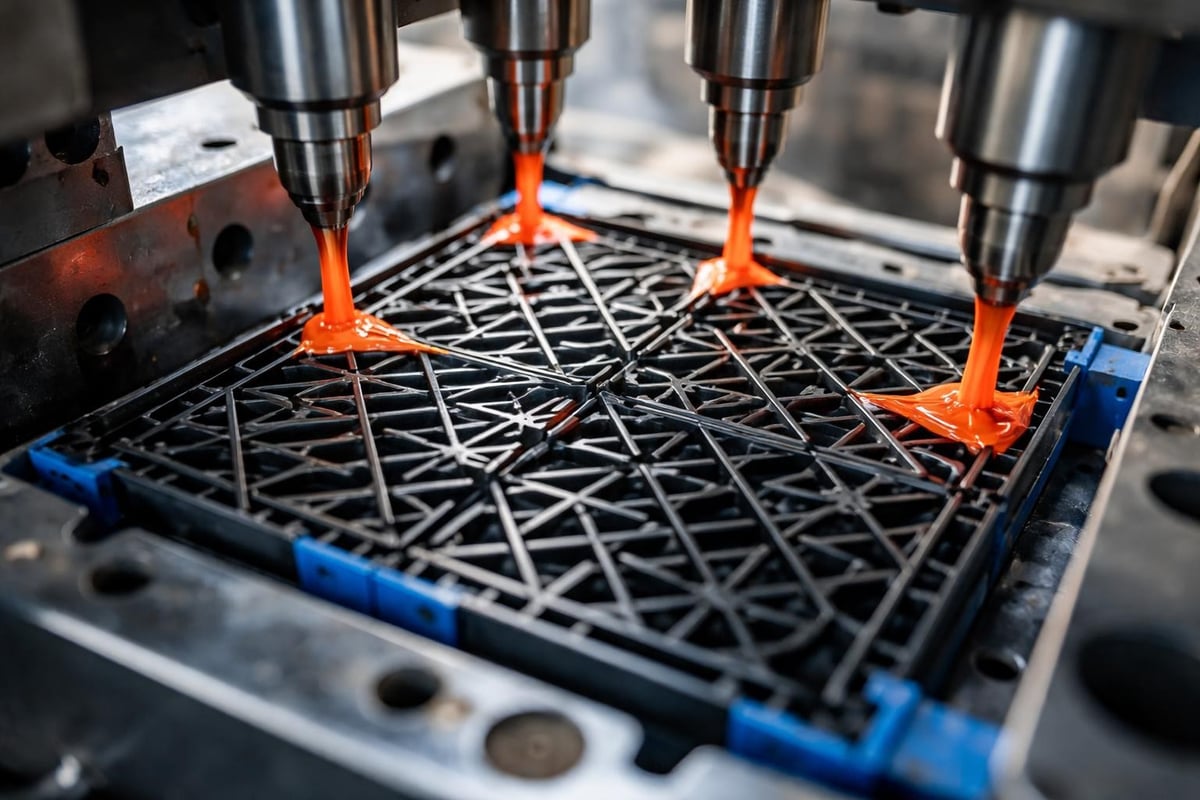 Swisstrax four-point injection molding process