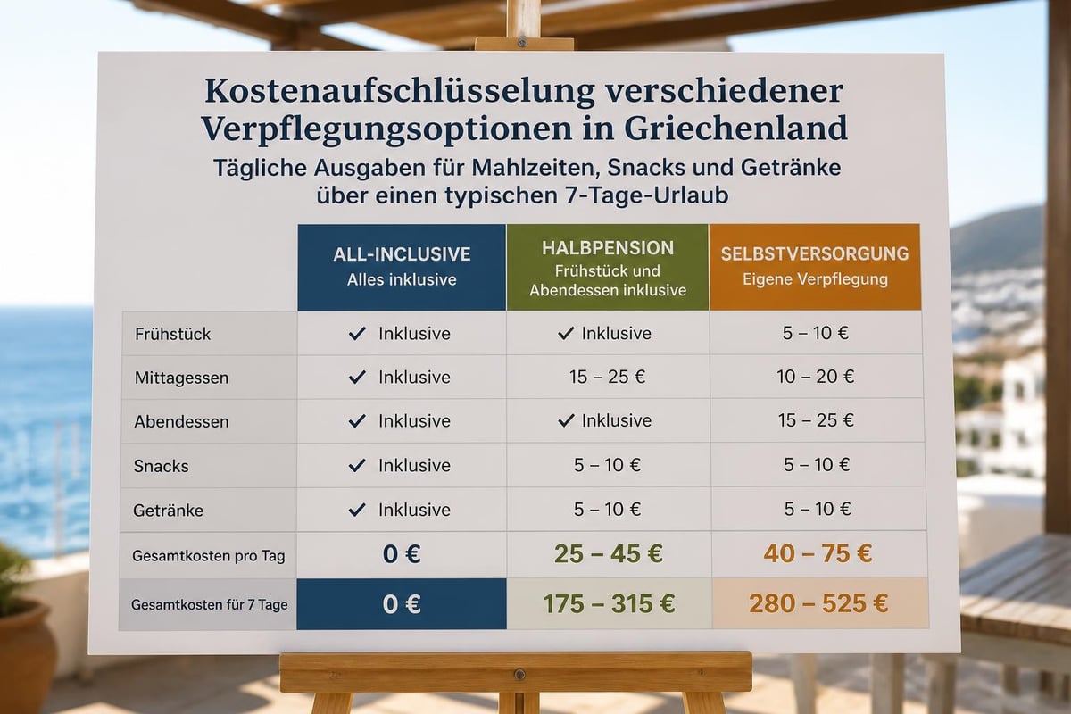 Kostenvergleich Verpflegungsarten