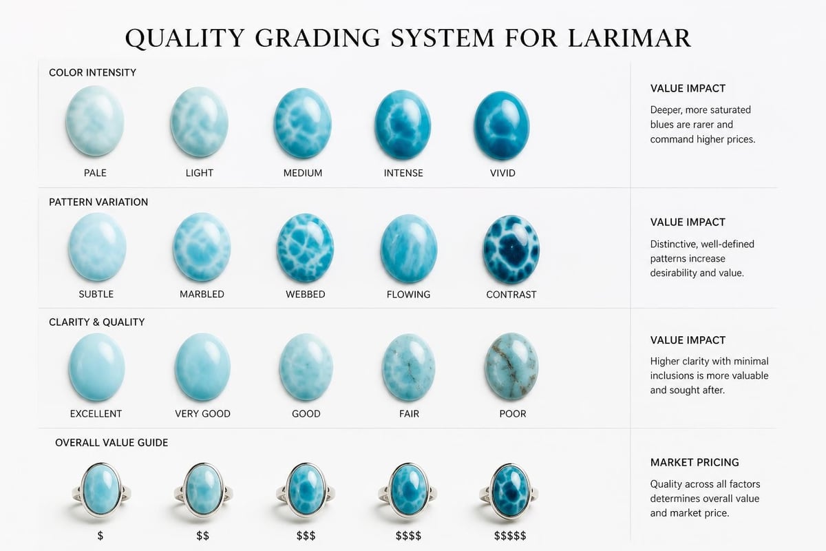 Larimar quality grading