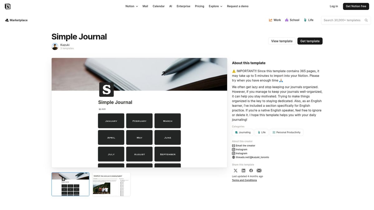 7 Best Notion Diary Ideas to Organize Your 2025 Journaling - Simple Journal