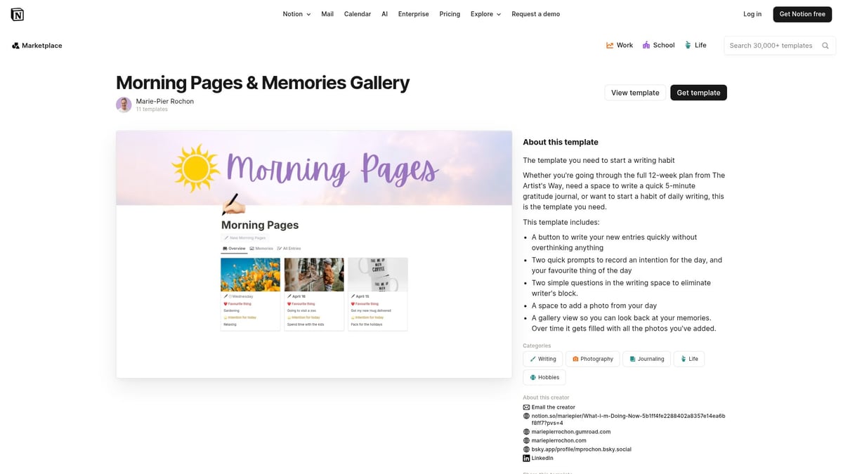 7 Best Notion Diary Ideas to Organize Your 2025 Journaling - Morning Pages & Memories Gallery