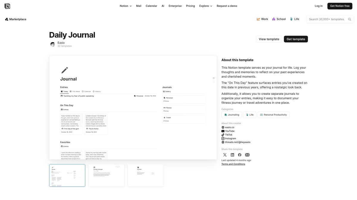 7 Best Notion Diary Ideas to Organize Your 2025 Journaling - Daily Journal