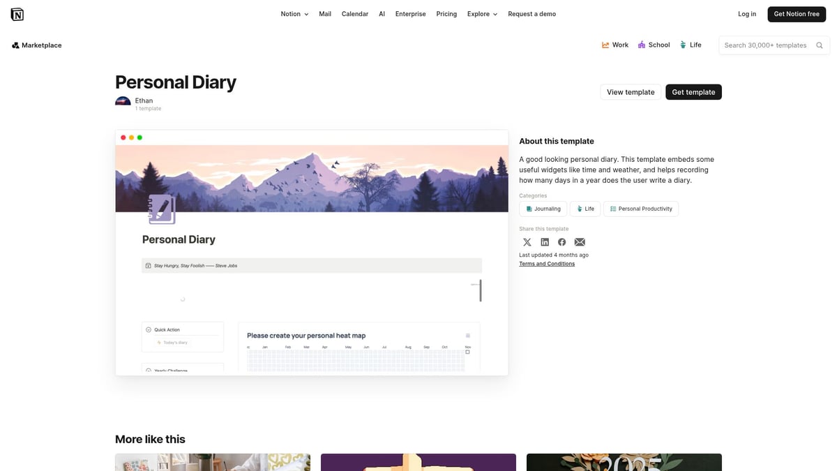 7 Best Notion Diary Ideas to Organize Your 2025 Journaling - Personal Diary