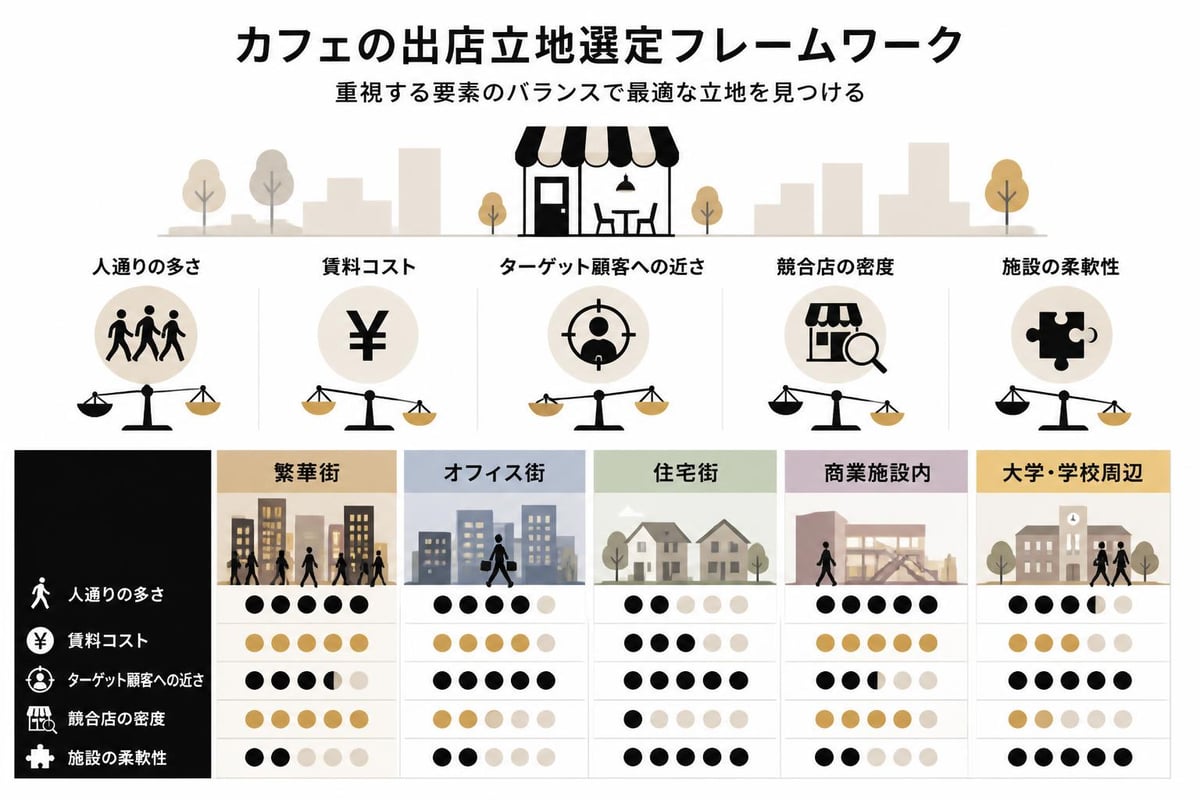 カフェ立地選定の要因分析