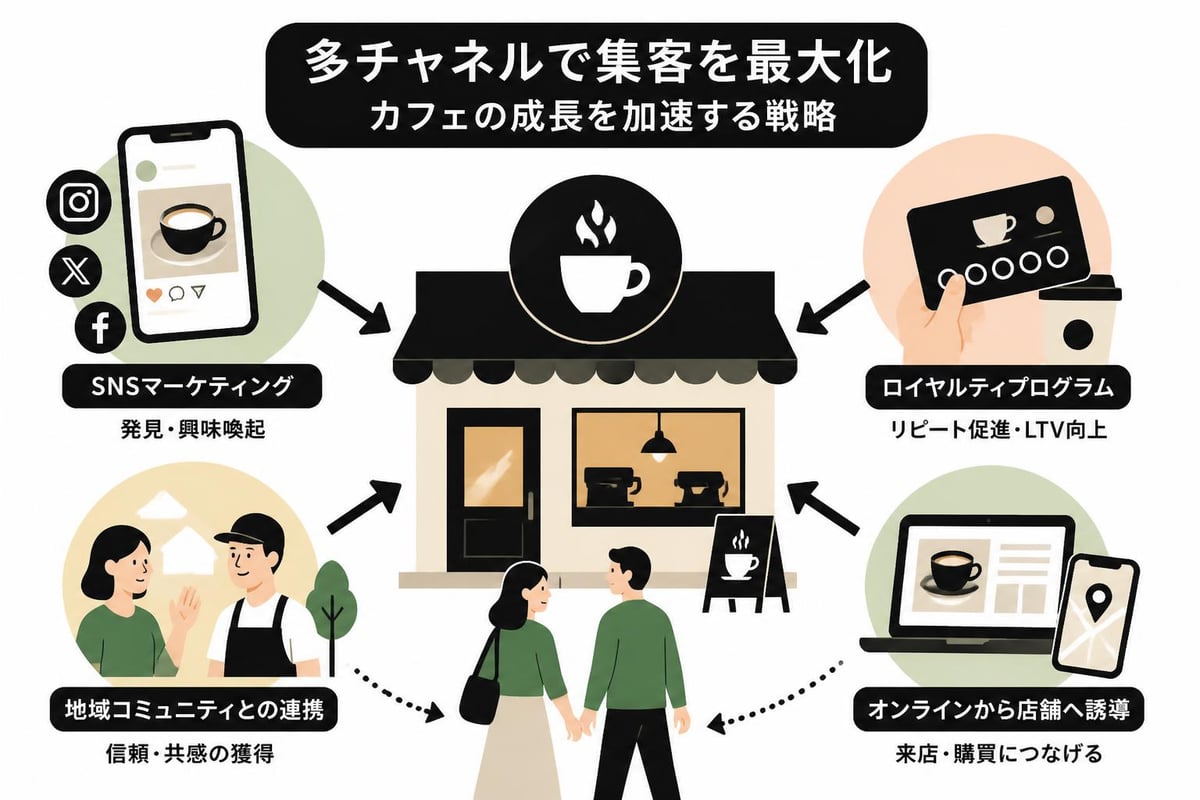 カフェビジネスの集客チャネル