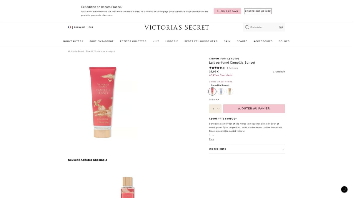 8 Must-Try Body Lotions for 2026 - Camellia Sunset Perfumed Body Lotion – Victoria’s Secret