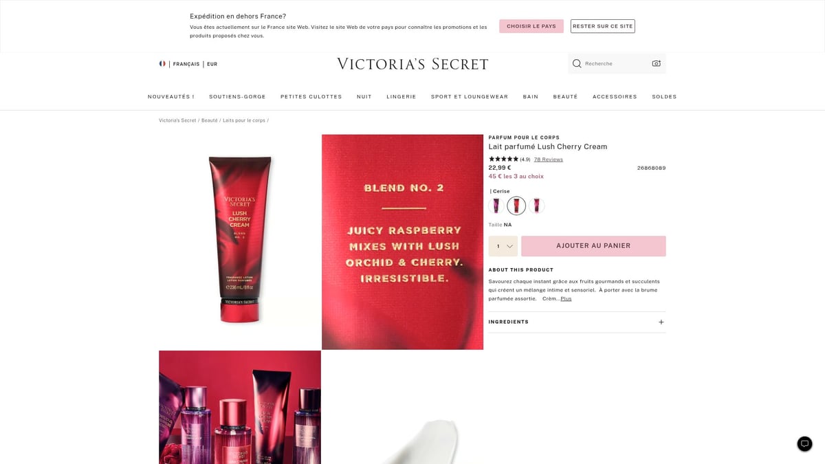 8 Must-Try Body Lotions for 2026 - Lush Cherry Cream Body Lotion - Victoria's Secret