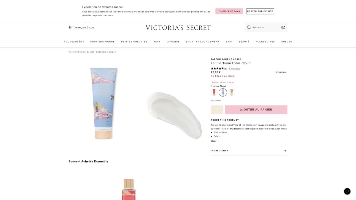 8 Must-Try Body Lotions for 2026 - Lotus Cloud Perfumed Body Lotion – Victoria’s Secret