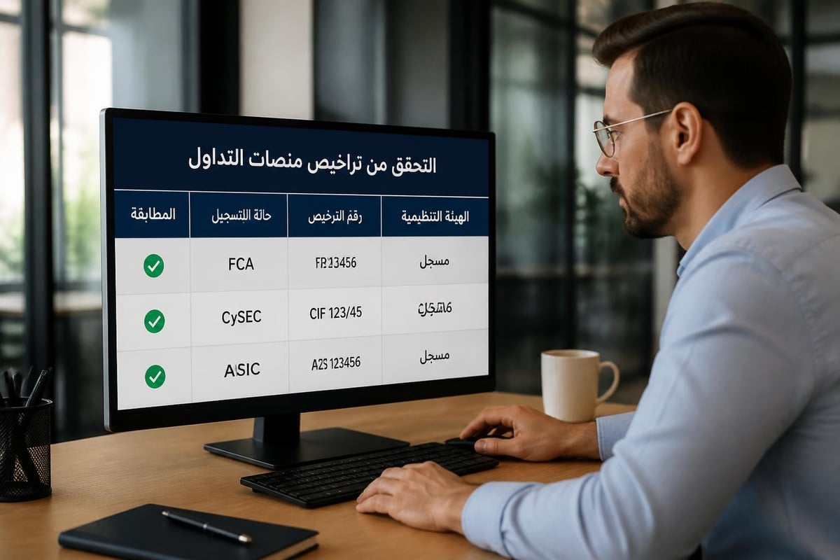 معايير التحقق من تراخيص منصات التداول