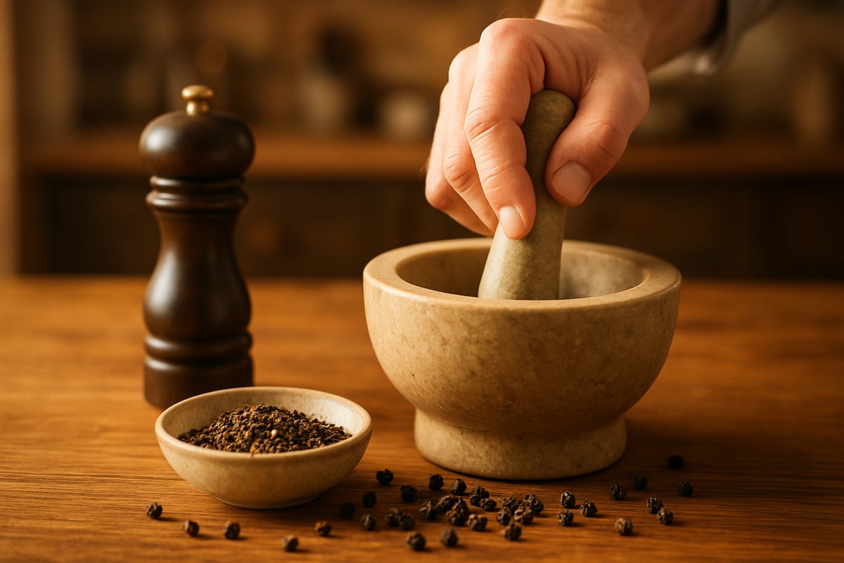 Techniques de concassage du poivre noir : Guide pas à pas