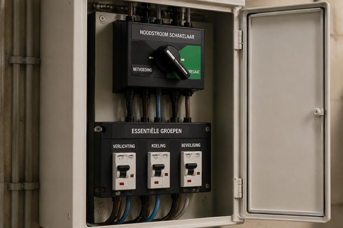 Veilige schakelaar installatie meterkast