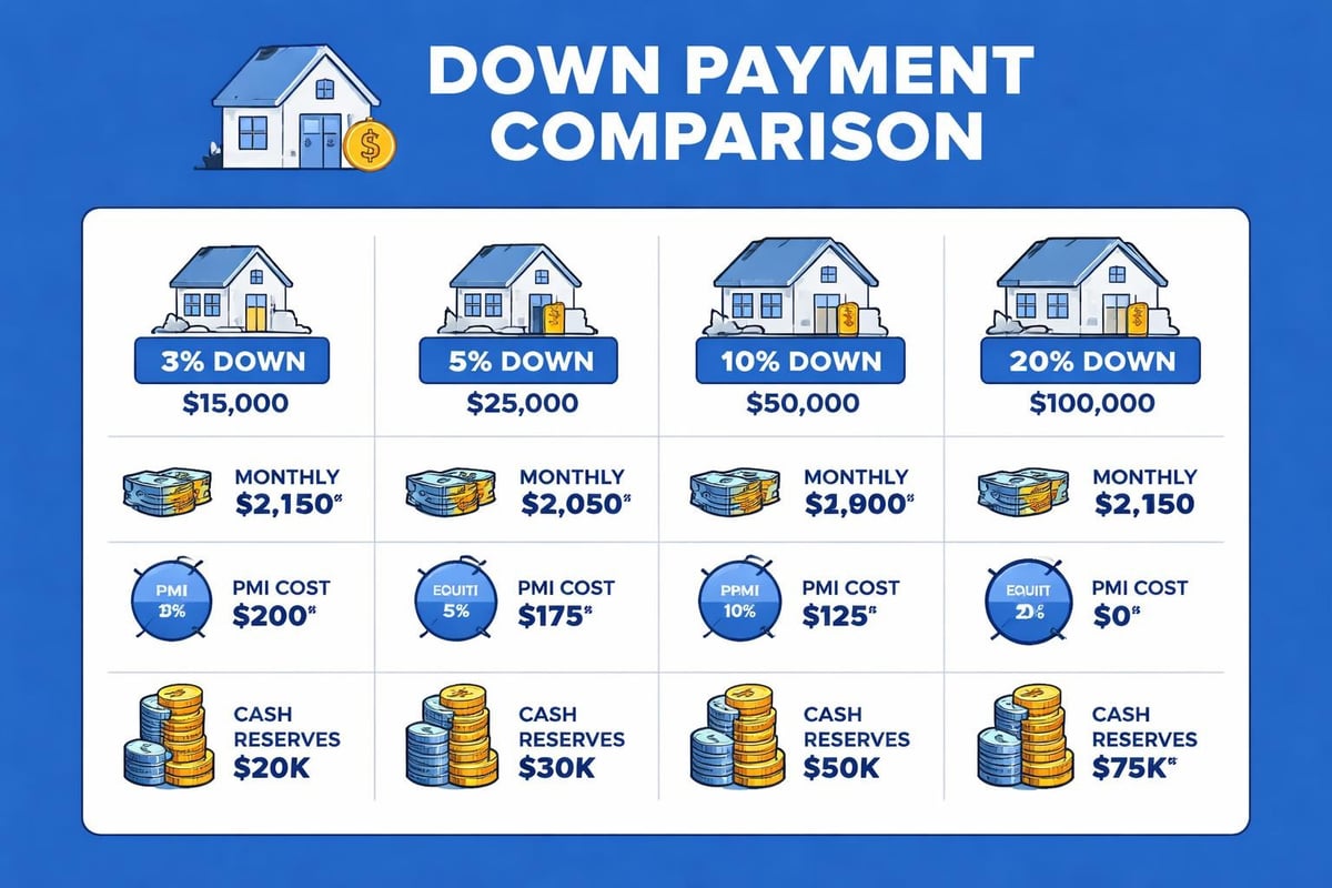 Down payment comparison analysis