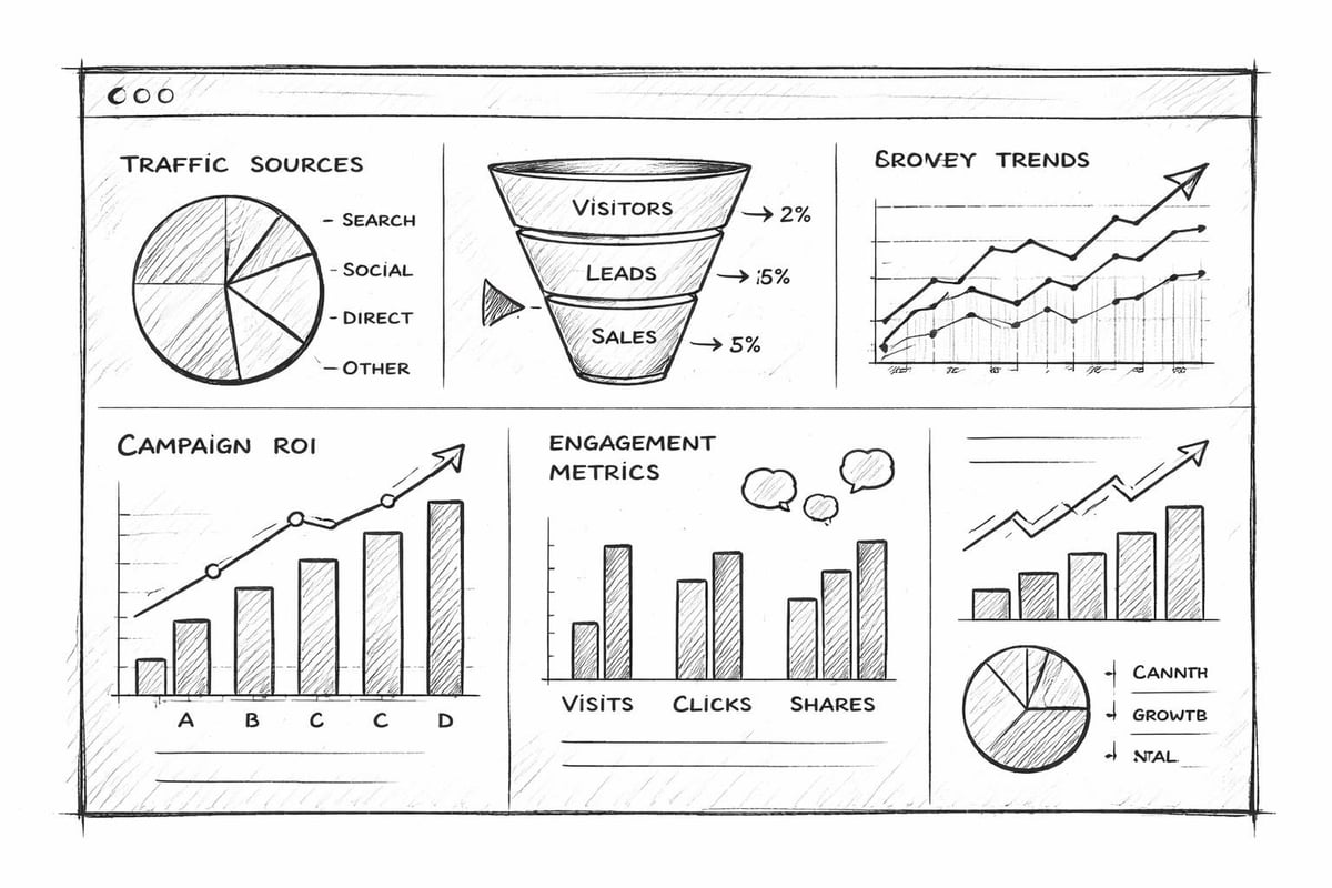 Web marketing performance dashboard