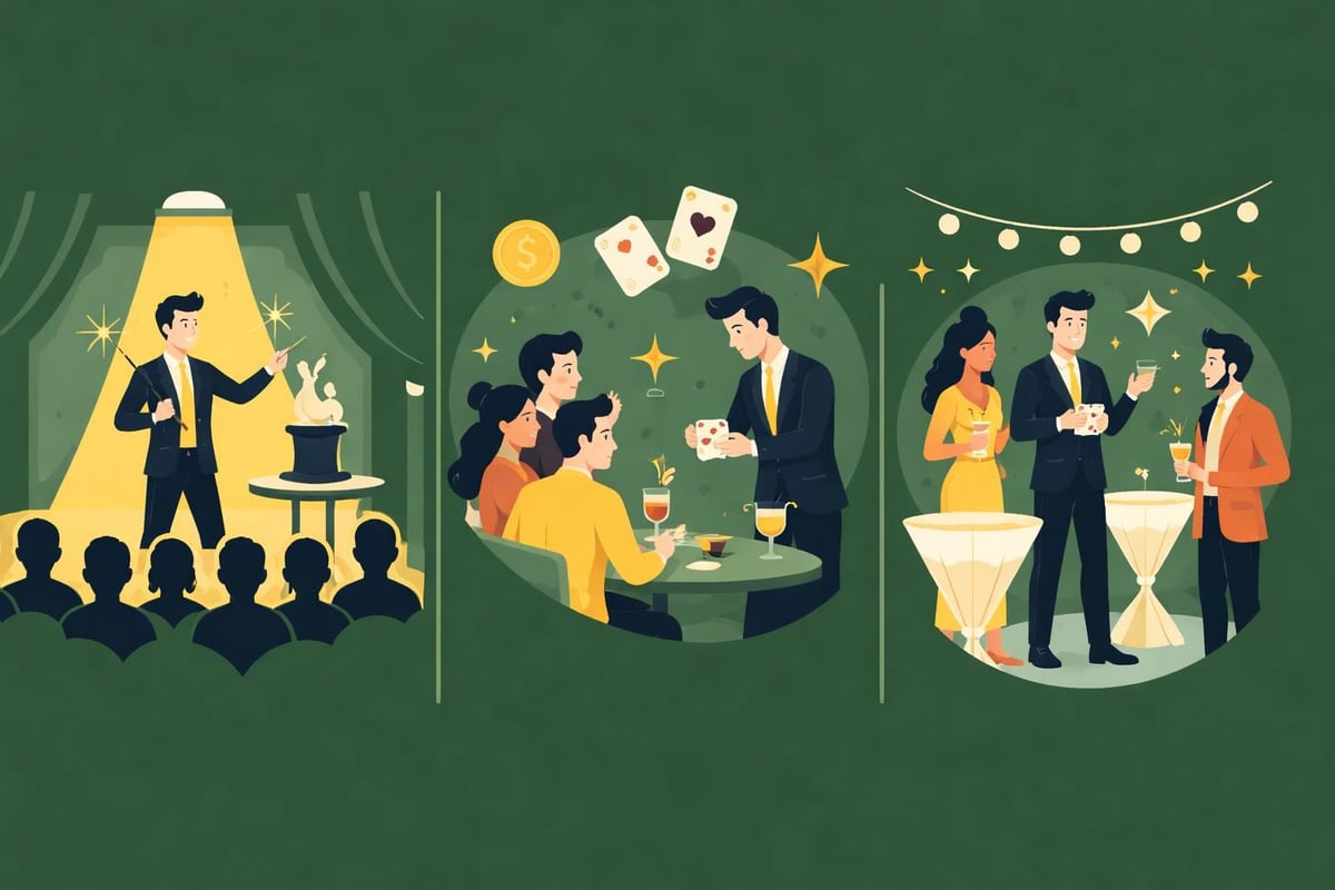 Verschiedene Zauberkunst-Formate für Firmenevents