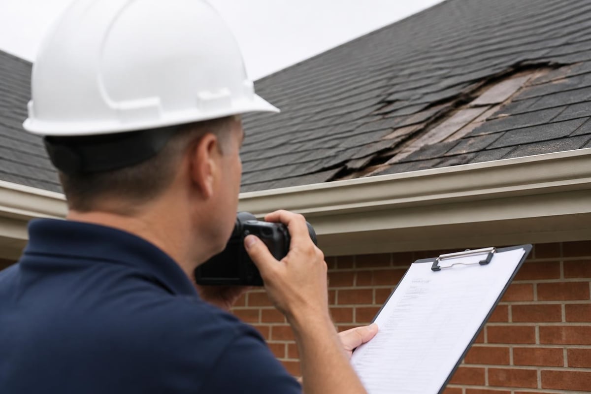 Roof damage documentation process