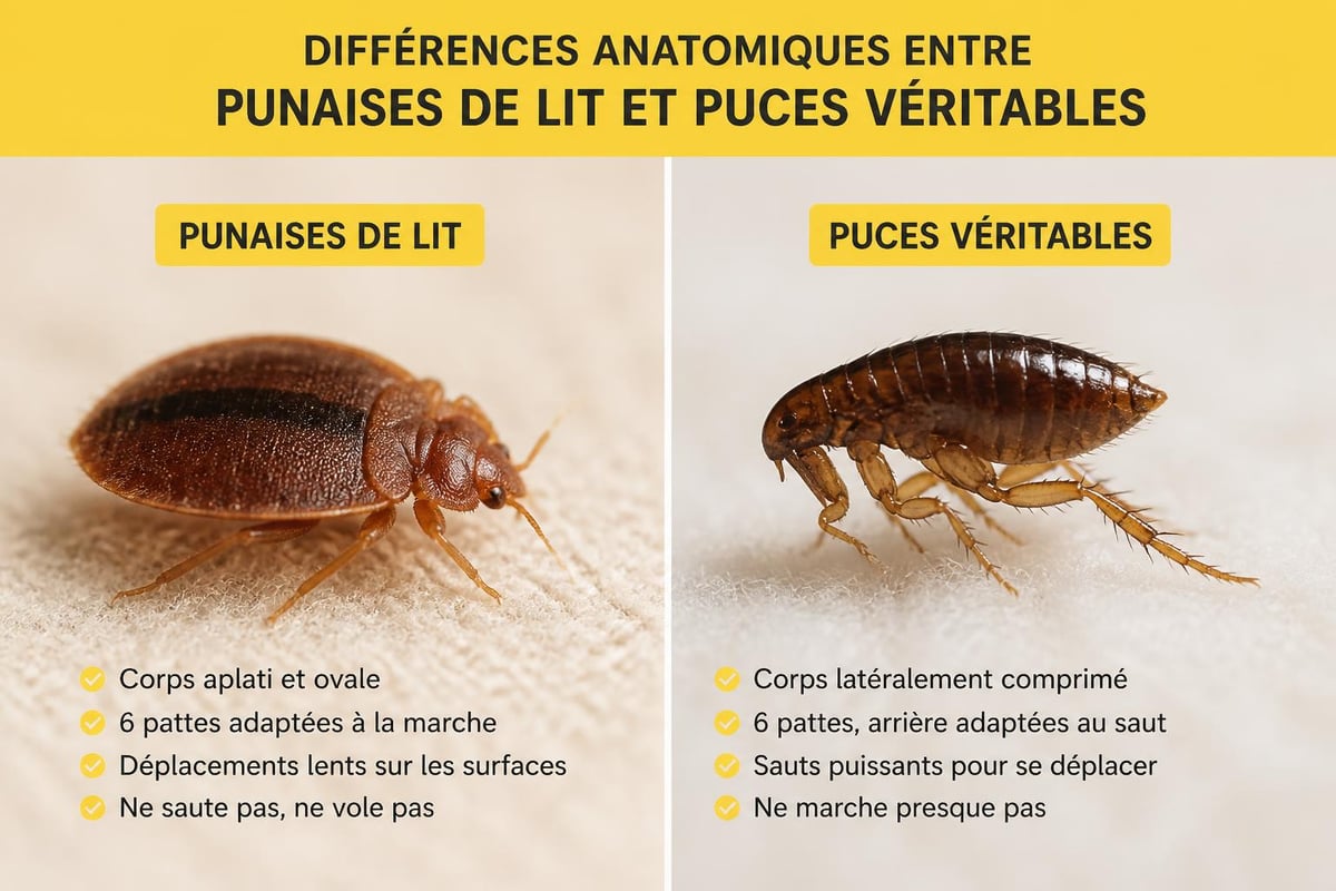 Comparaison punaise de lit et puce