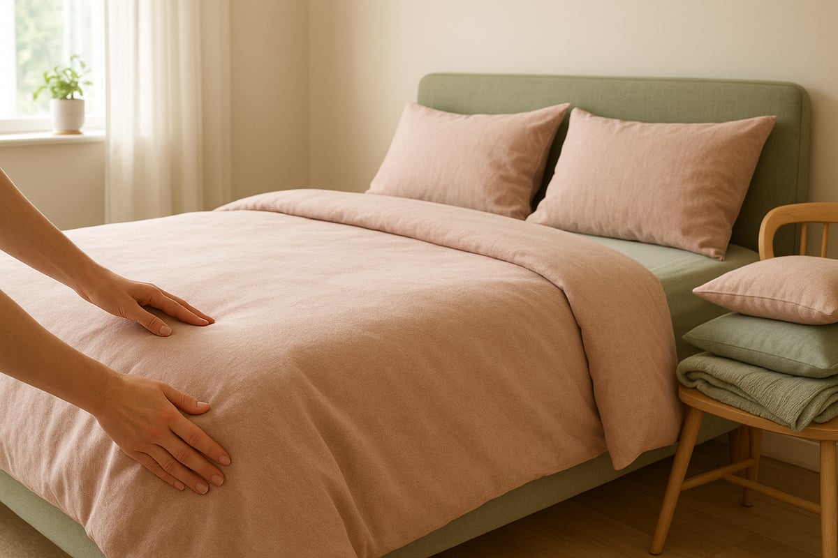 Step-by-step guide: Making your bed with brushed cotton covers