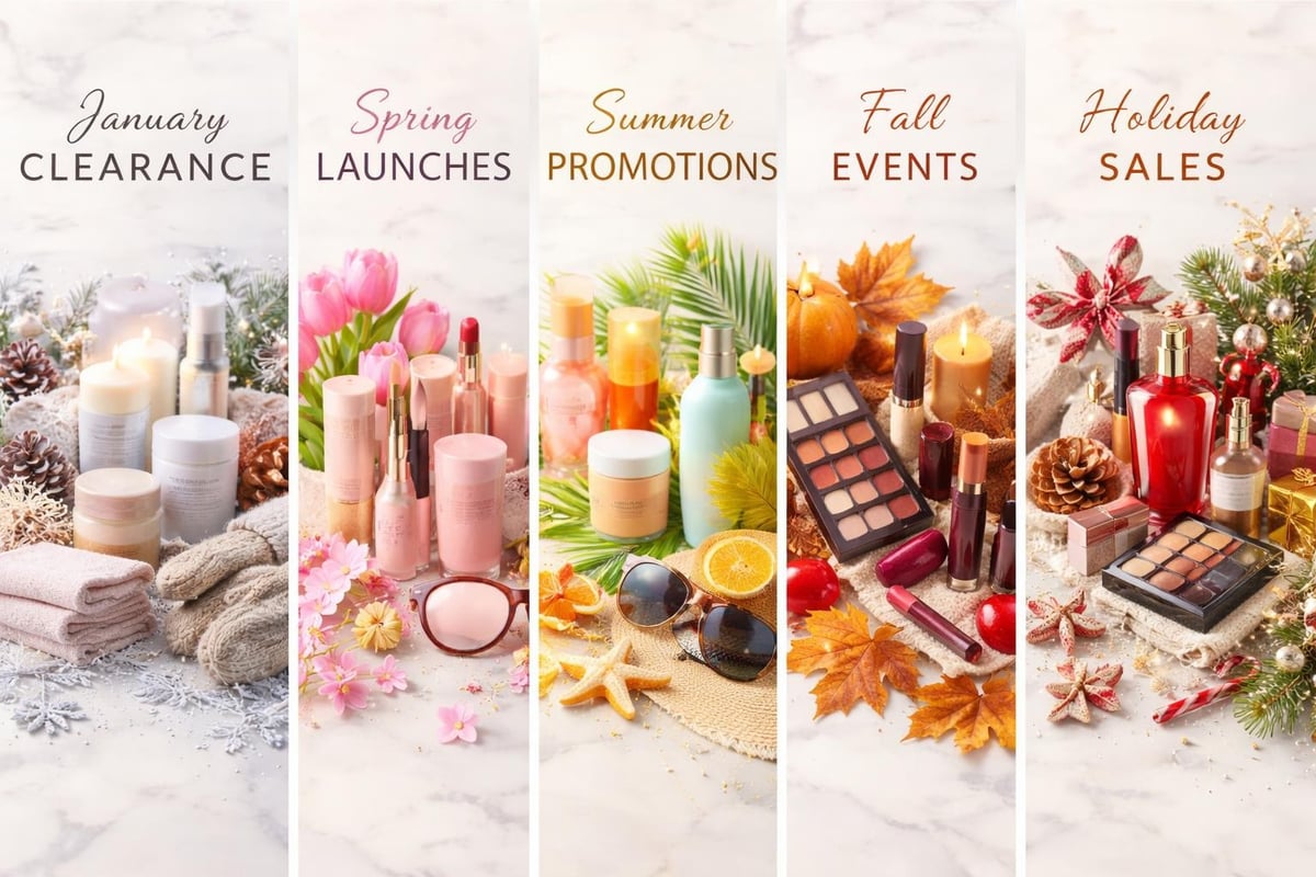 Annual beauty shopping calendar