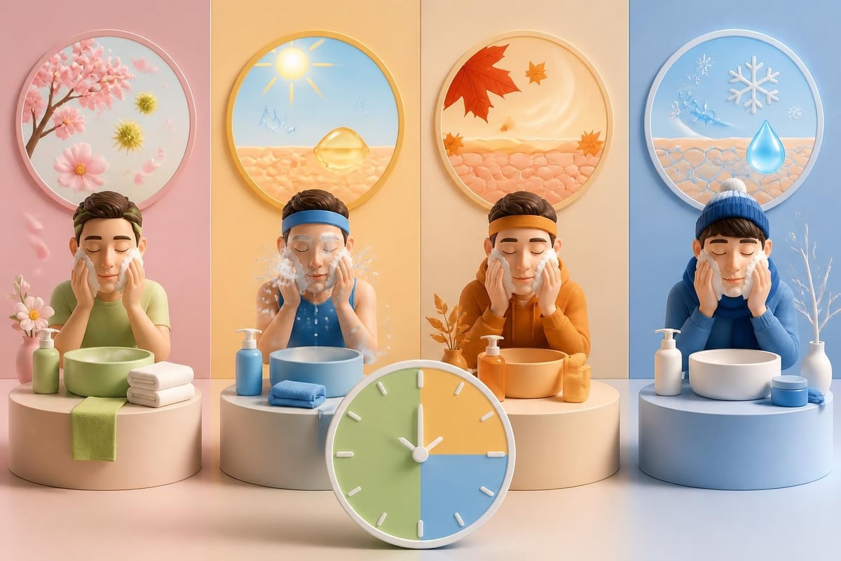 季節と環境別洗顔