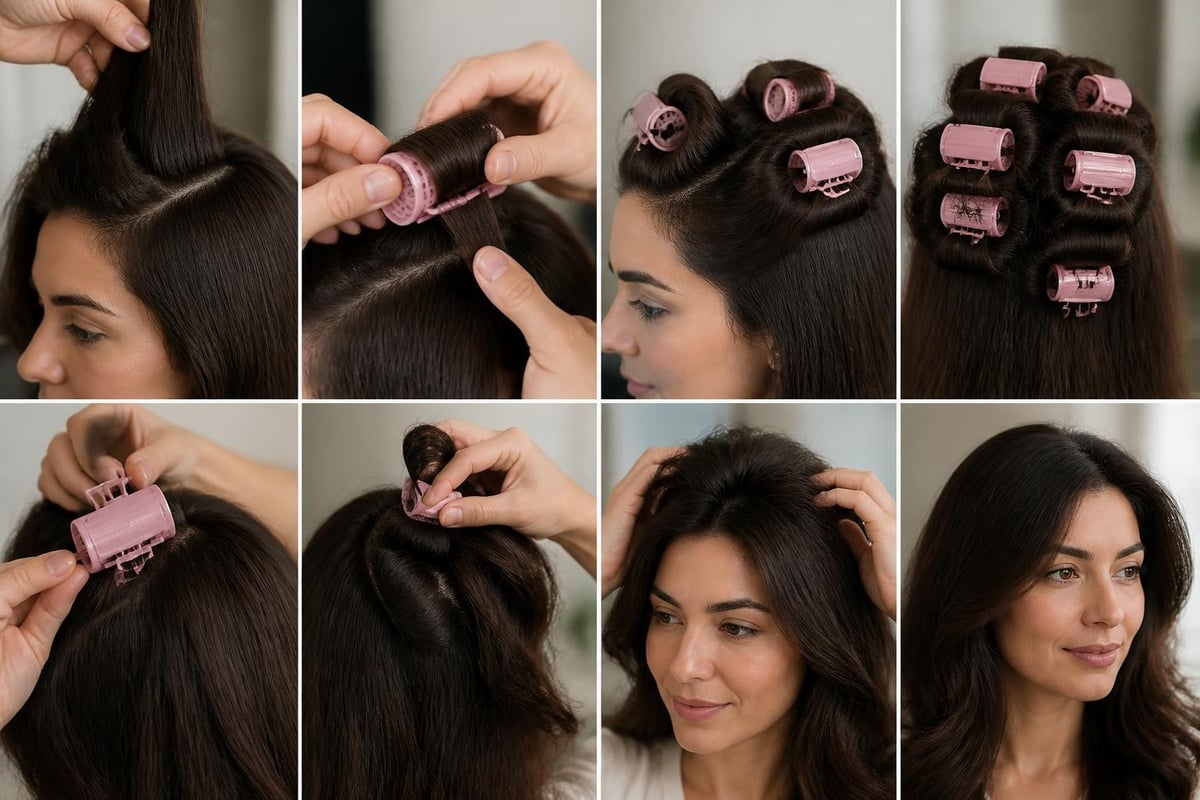 Step-by-step volumizing clip application