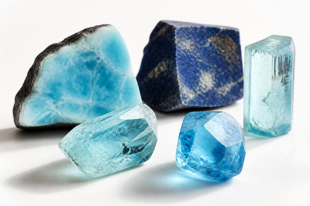 Blue crystal formation comparison