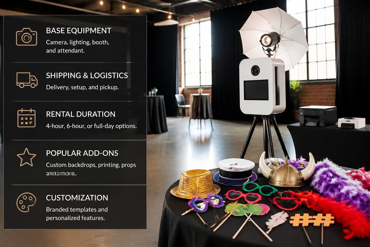 Photography booth rental pricing breakdown