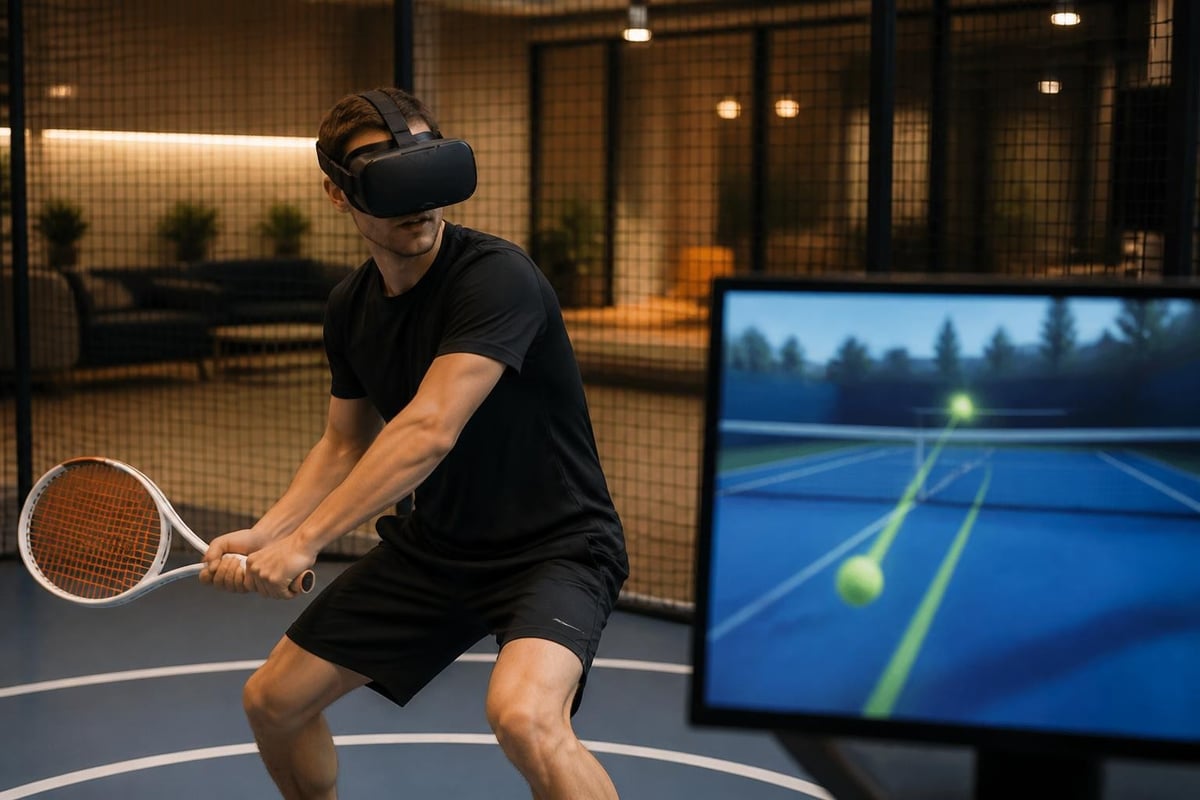Virtual reality tennis vision training