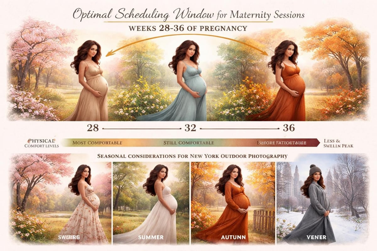 Maternity photography timeline