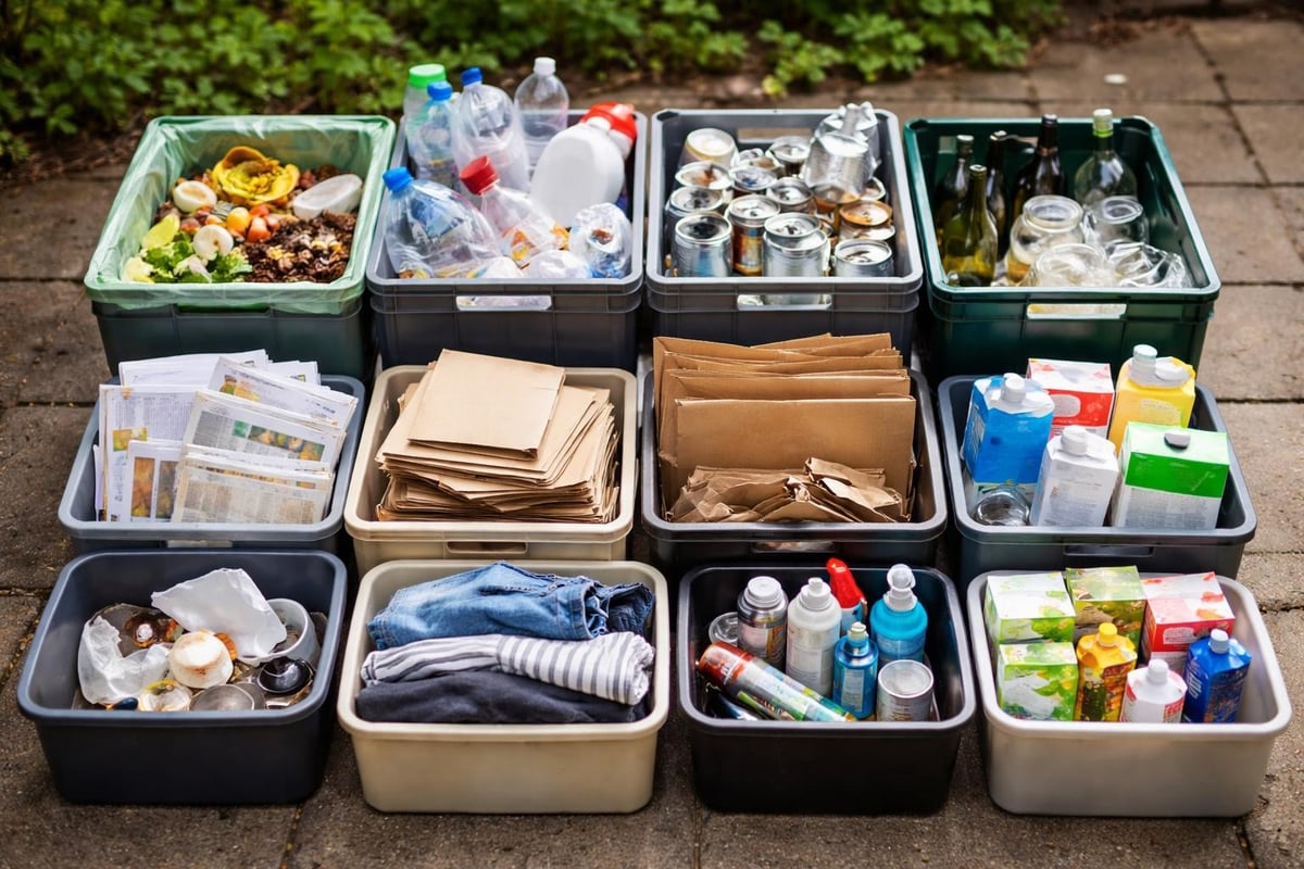 De 10 danske affaldskategorier