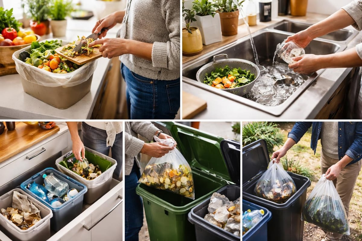 Daglig affaldssorteringsrutine